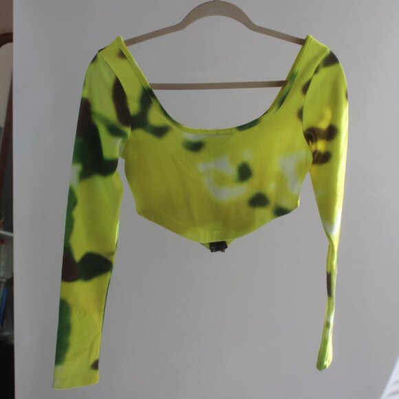Criminal Damage London Long Sleeve Crop Top Size 6 - Picture 9 of 10